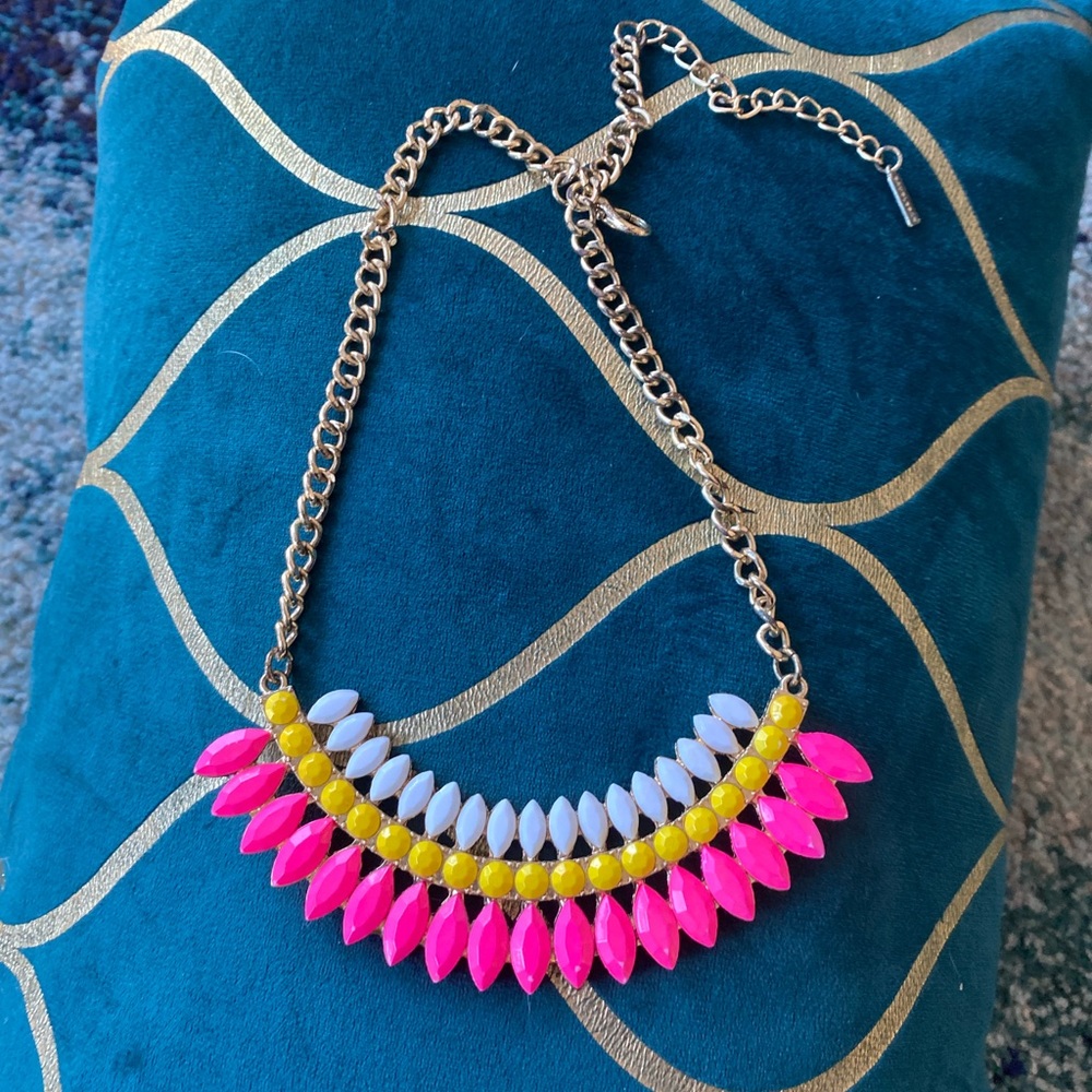 BaubleBar Pink, Yellow, and Blue Necklace